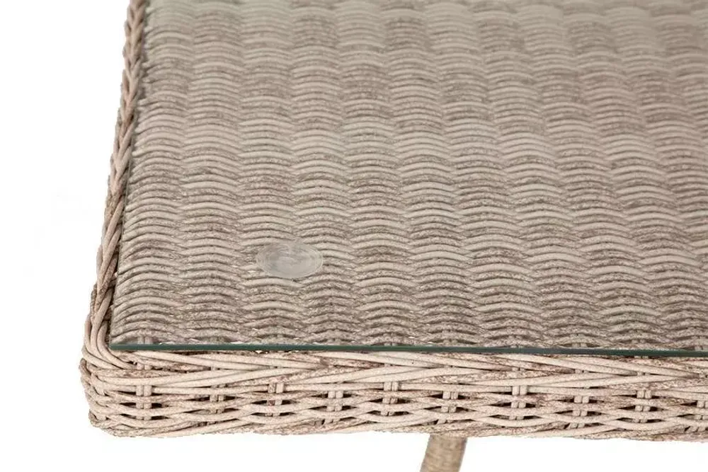 "Латте" плетеный стол из искусственного ротанга 160х90см, цвет бежевый