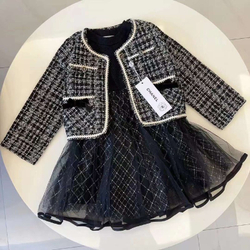 Детское платье Chanel с пышной юбкой и жакетом