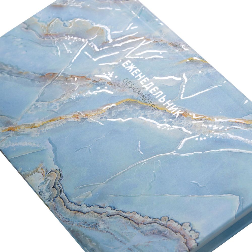 Планинг-еженедельник недатированный (165х90 мм) STAFF твердая обложка УФ-ЛАК 64 л. "Marble" (113516)