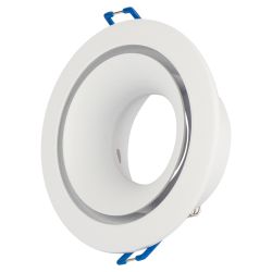 Светильник встраиваемый алюминиевый ЭРА KL100 WH под лампу MR16 GU5.3 белый | Алюминиевые встраиваемые светильники