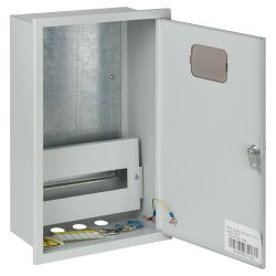 Корпус металлический встраиваемый ЭРА ЩУРВ-3/12 (500х300х155) IP31 УХЛЗ серый | Корпуса металлические учетно-распределительные