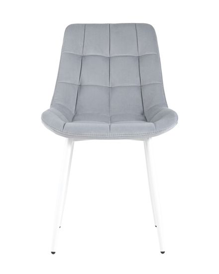 Стул Флекс велюр светло-серый белые ножки 4 шт.