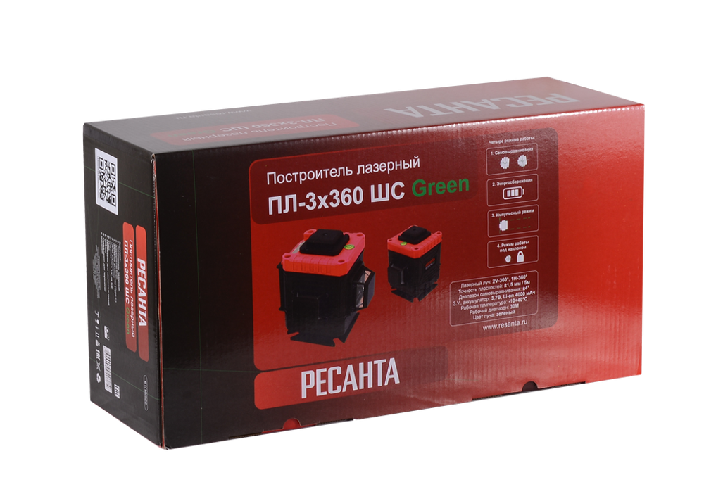 Построитель плоскостей лазерный ПЛ-3Х360ШС Green Ресанта
