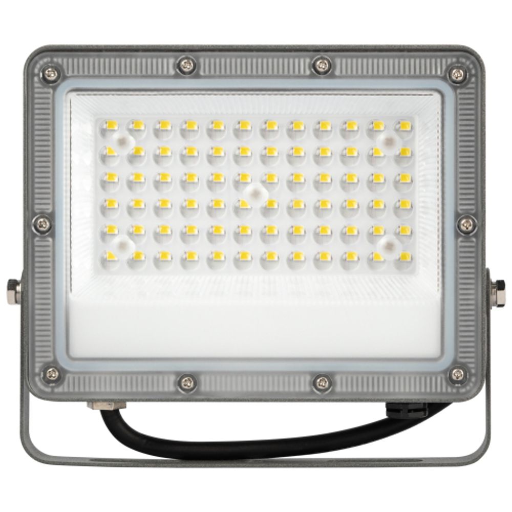 Прожектор светодиодный уличный ЭРА PRO LPR-063-0-65K-050 50Вт 6500K КСС Г 90° IP65 серый поликарбонат гарантия 3 года