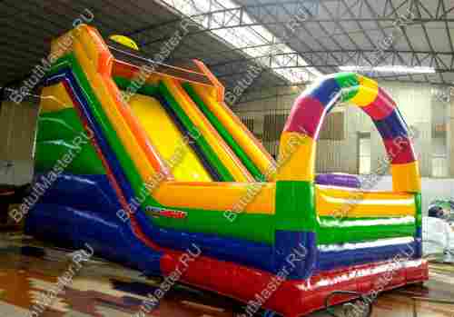 Детский надувной батут-горка "Без радуги никуда" 11*5*8м