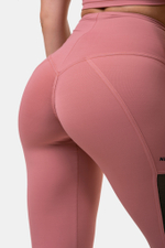 Легинсы женские High Waist & Mesh Leggings 573 Розовые
