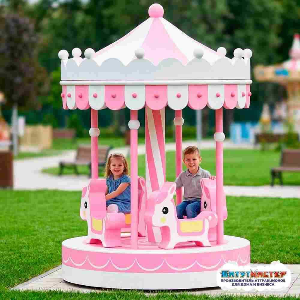 Детский аттракцион 4kids Карусель «Розовая мечта» c электроприводом
