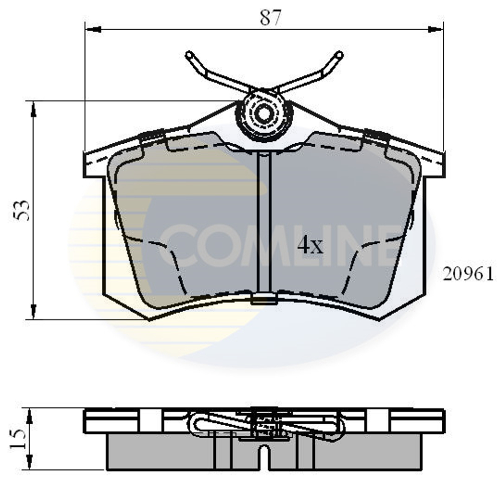 COMLINE - CBP0108-CML - Brake Pad Set, disc brake