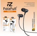 Гарнитура FaizFull FN10, вакуумные, разъем Jack, кабель 1.2 м Black