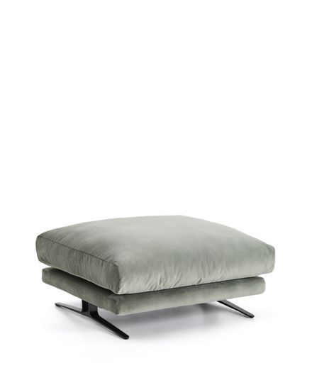 Пуф для ног Veliro из зеленого бархата, 85 x 90 см