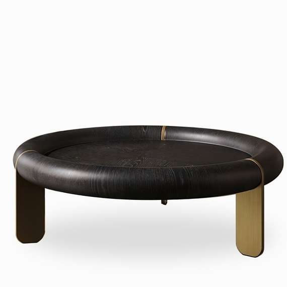 Журнальный стол Luca Ø100х33 см, черный