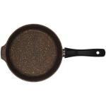 Сковорода глубокая 24см со съемной ручкой и стекл. крышкой «Грация» (черный/золото) сгчз242а