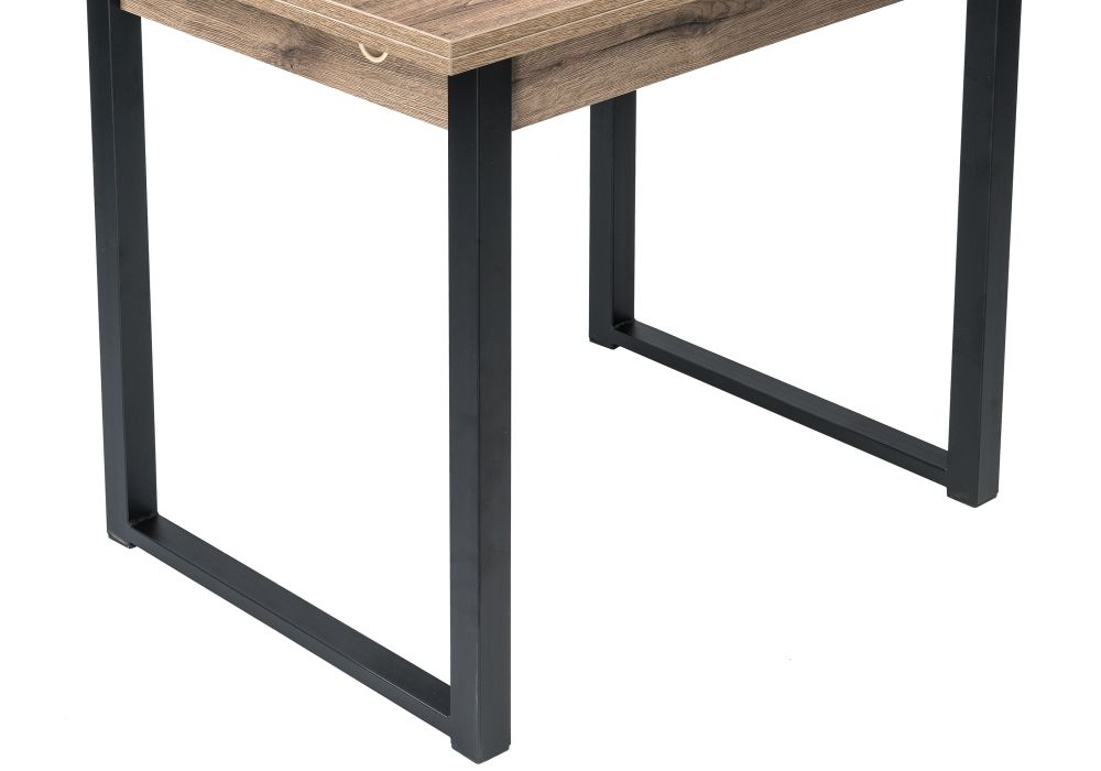 Стол Форли 90(150)х67х77 дуб велингтон / черный матовый