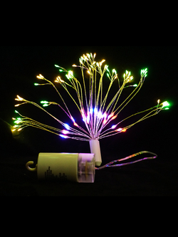 Гирлянда светодиодная "БРЫЗГИ ШАМПАНСКОГО" 198 LED многоцвет.п.у., D 30cm, 8 реж.,IP44, MAG-G003-198