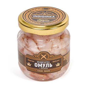 Индигирка из омуля с чесноком 110г.