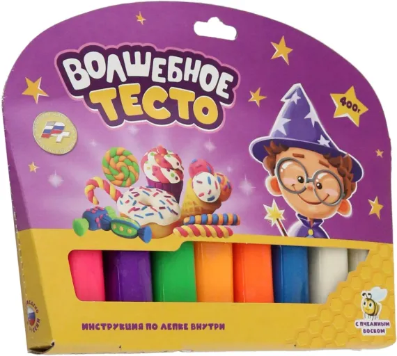 Plastilin\ Пластилин Тесто для лепки Волшебное тестo 400 гр. "Много сладостей"