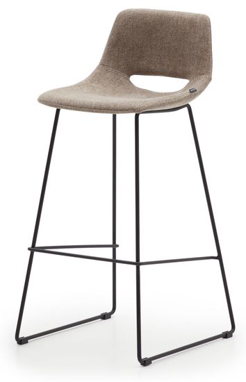 Zahara Барный стул коричневый с черными стальными ножками 76 см Испания