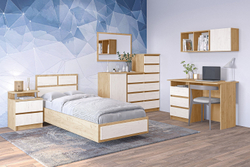 Столик туалетный Зара, дуб крафт золотой, крафт белый