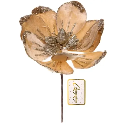 Украшение новогоднее «Пуансеттия - Пастель» 20 см, Шампань