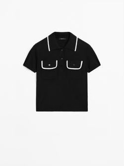 Massimo Dutti Трикотажный свитер, черный