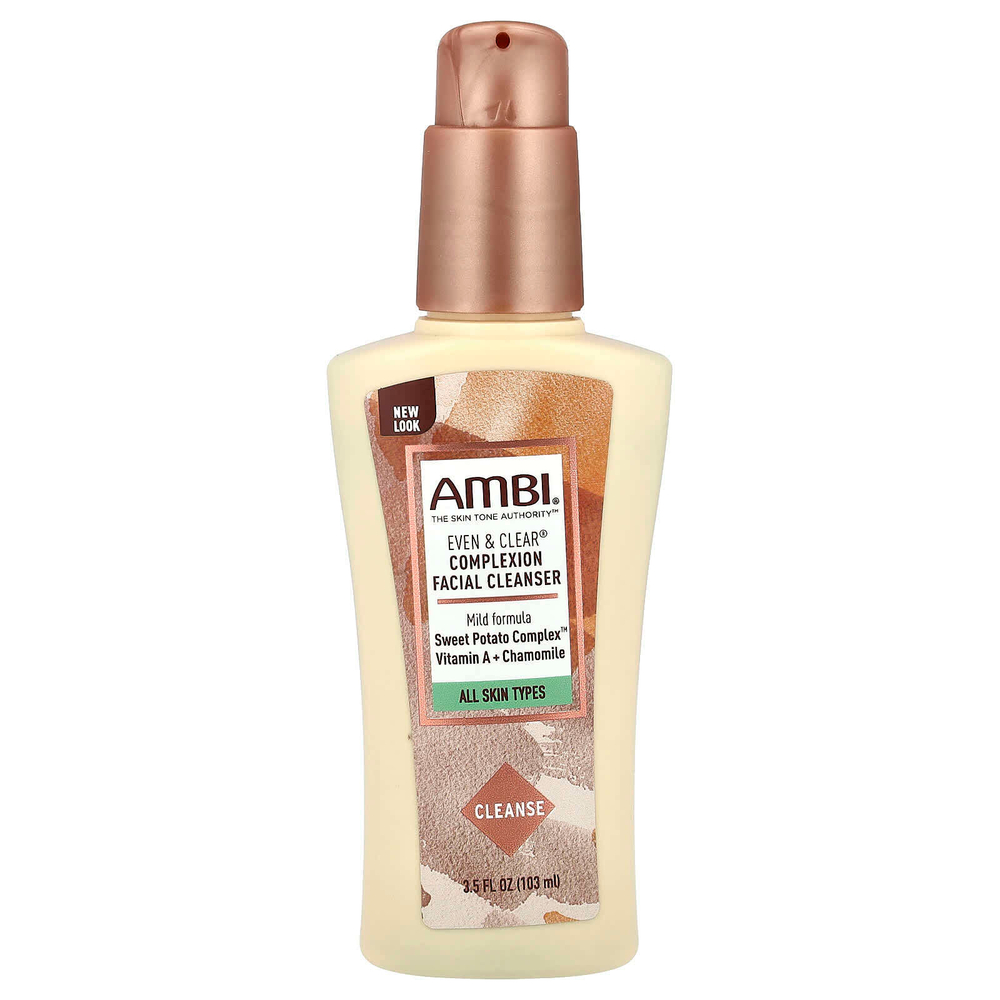 AMBI, Even & Clear®, очищающее средство для лица, без отдушек, 103 мл (3,5 жидк. Унции)