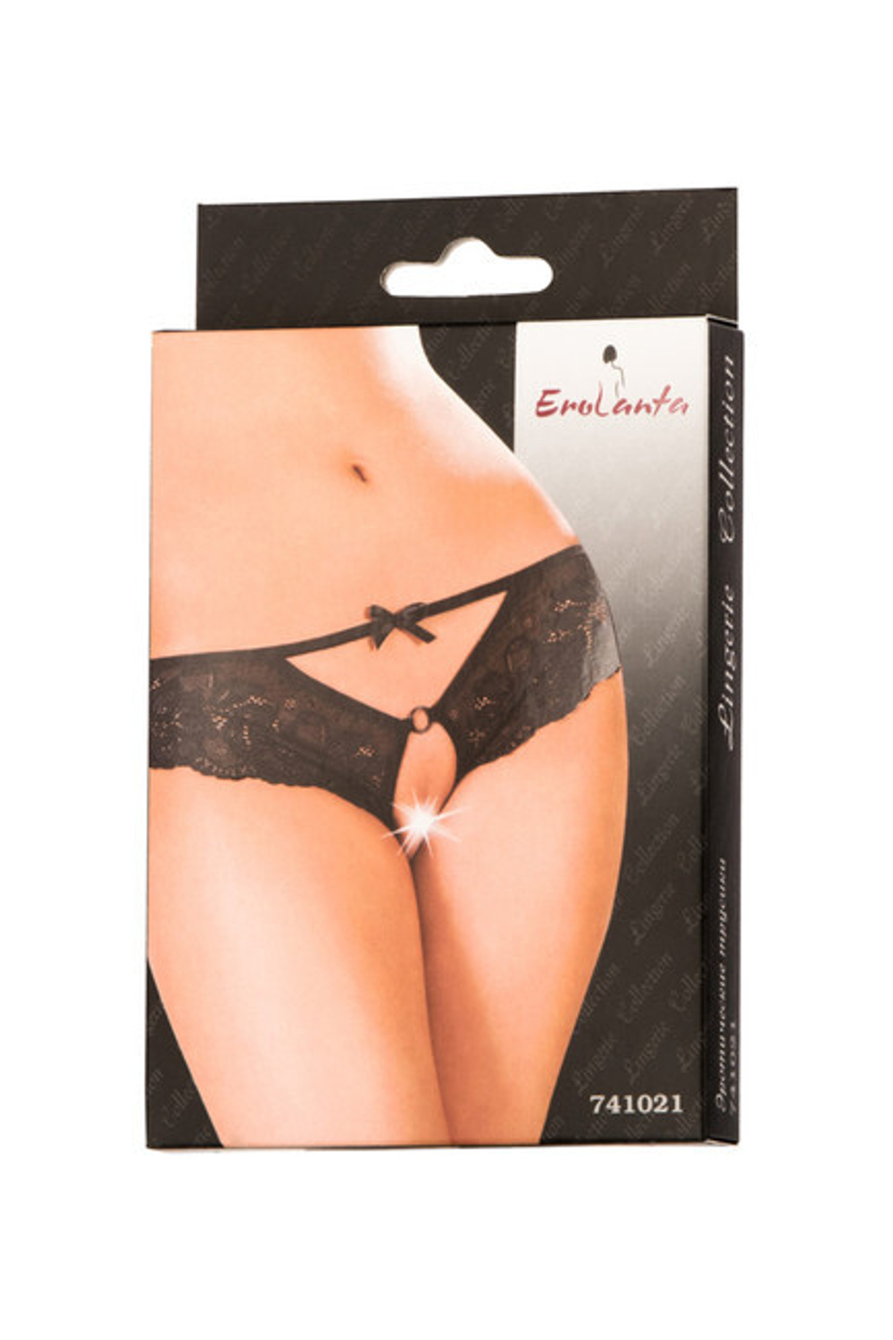 Черные контактные кружевные трусики XL (50-52) (Цвет: черный)