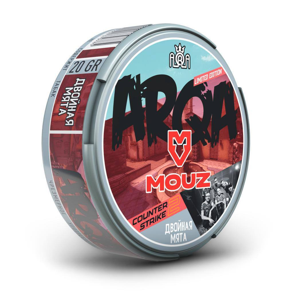 Снюс ARQA CS:GO MOUZ (120 МГ) - ДВОЙНАЯ МЯТА