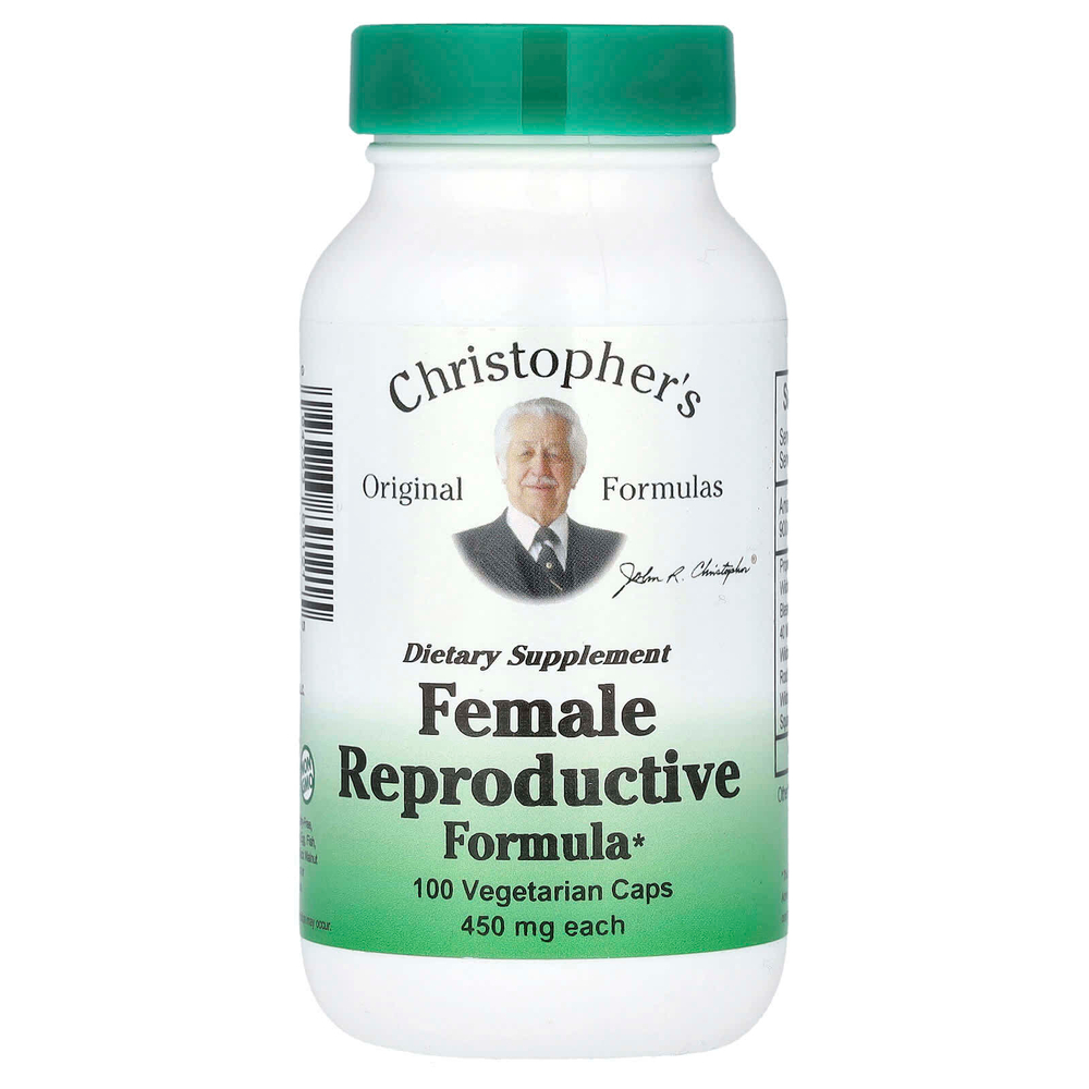 Christopher's Original Formulas, формула для женской репродуктивной системы, 100 вегетарианских капсул