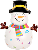 Фигура 34"/86см Снеговик в ярком шарфе, 1 шт. в уп Fl