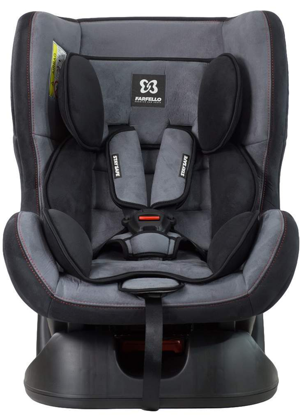 Автокресло детское Farfello GE-B велюр (серо-чёрное (dark grey+black))
