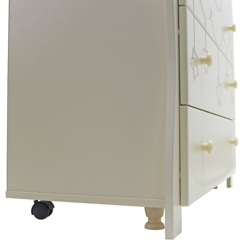 Комод "Софья" 3 ящика (арт.81) МДФ эмаль 800/3 (облака) (слоновая кость)