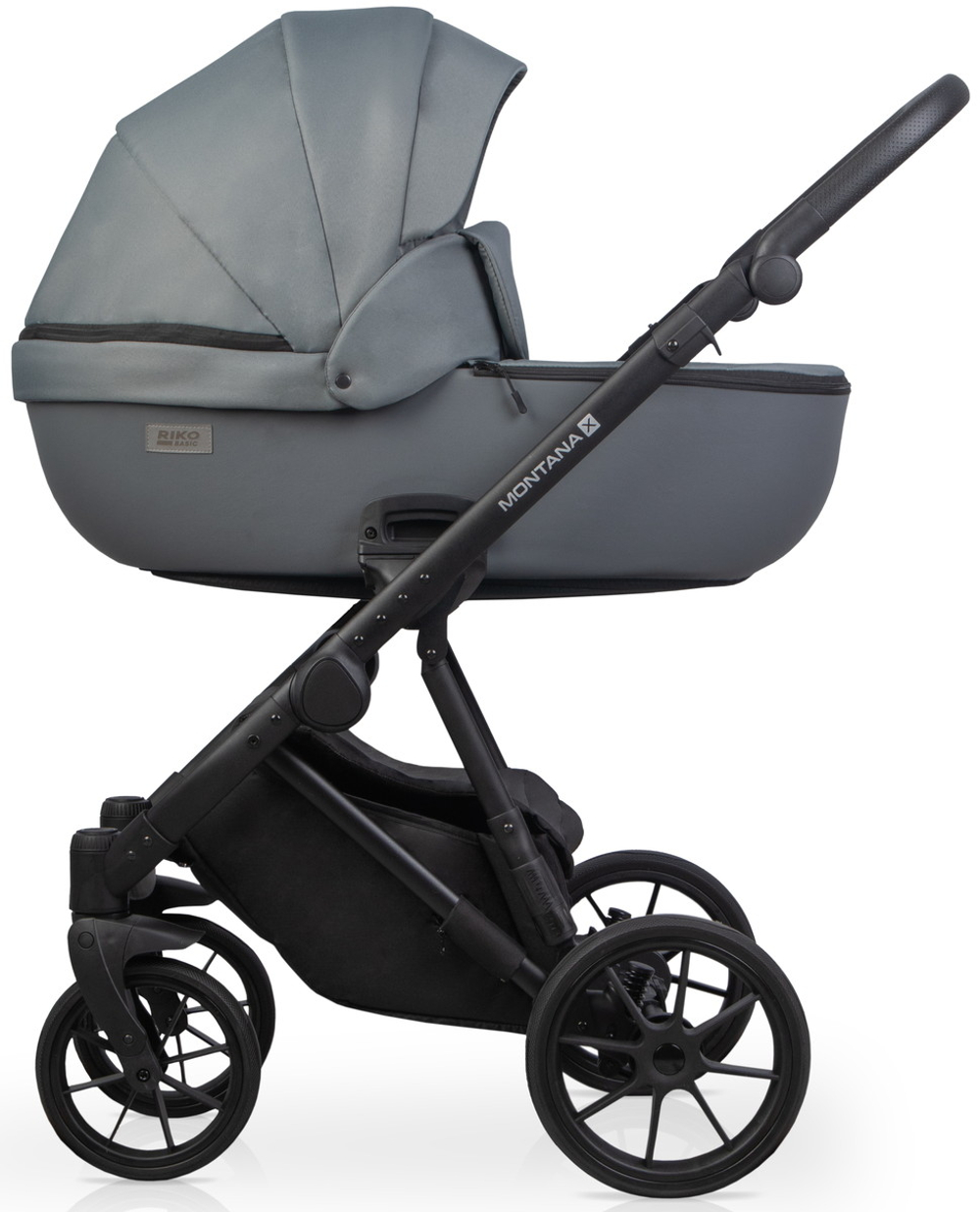 Детская коляска Riko Basic Montana Plus X 2 в 1 45 Grey (серый)