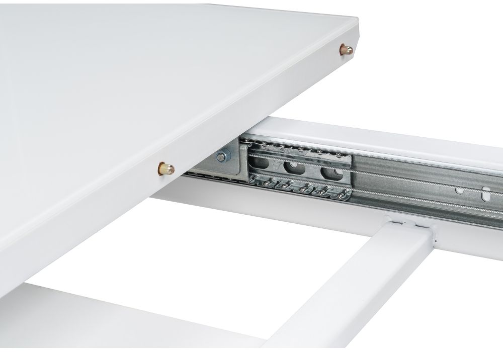 Стол на тумбе Санса 140(180)х80х76 грей / белая шагрень / грей