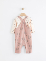 Комбинезон и боди в комплекте для малышей Next N75-960, Бежевый, Розовый