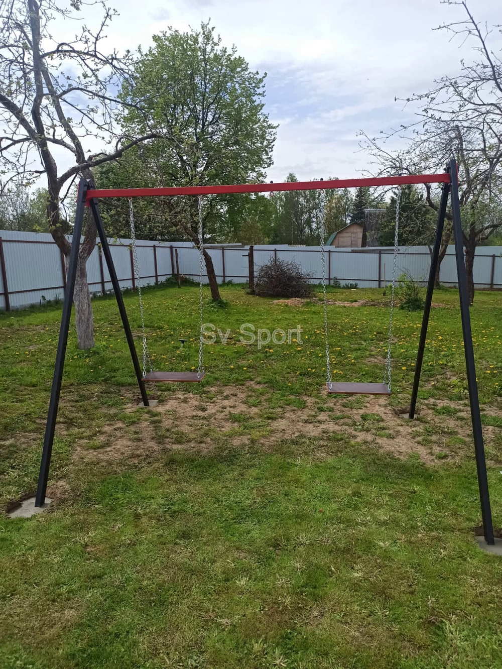 Монтаж уличных качелей Sv Sport