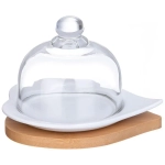 Лимонница lefard native 12,5*10,5*8,5 см с крышкой на дерев. подставке