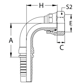 Фитинг DN 20 DKO-S (Г) 30x2 20 (90) (накидная гайка)