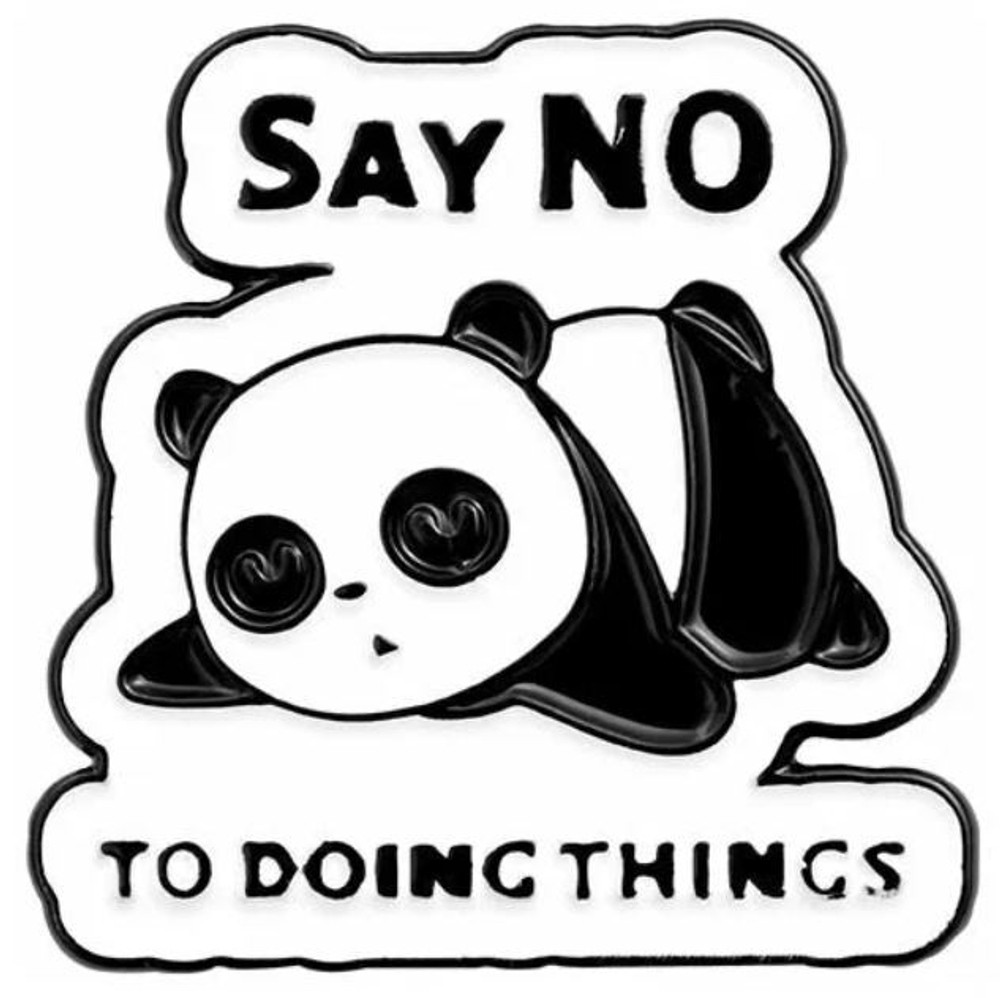 Металлический значок "Panda Mood" Say No