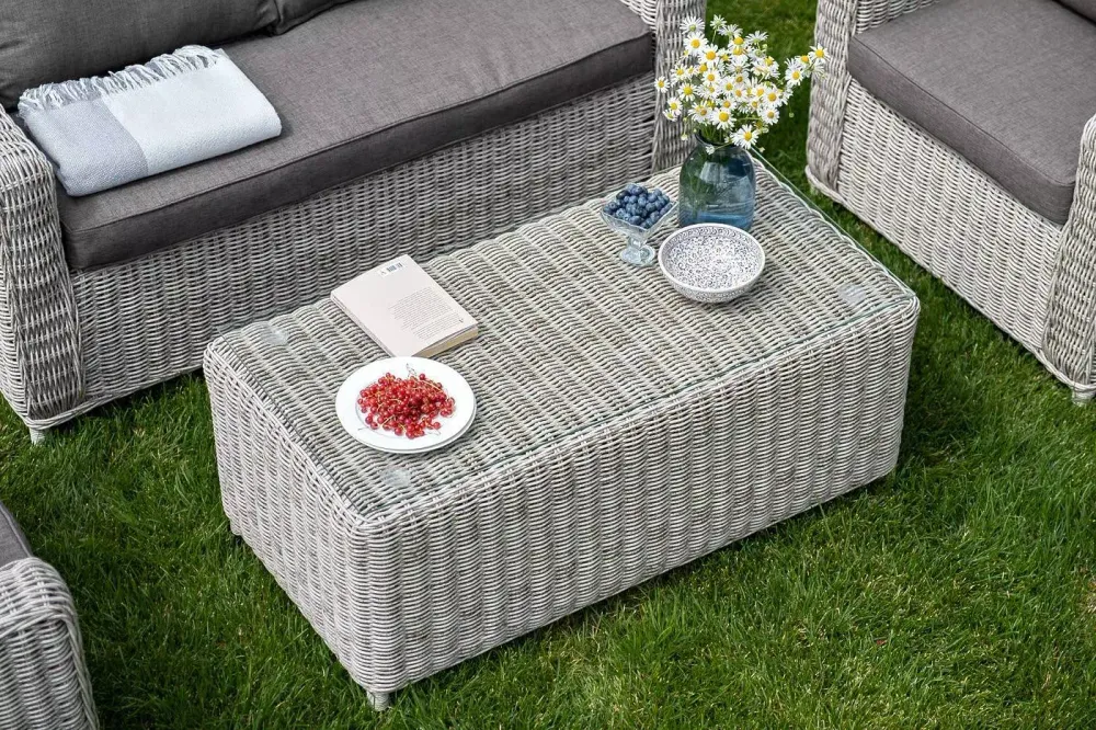 "Кон Панна" столик журнальный из искусственного ротанга, цвет бежевый