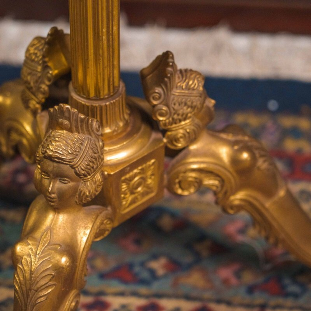 Винтажная напольная вешалка из бронзы