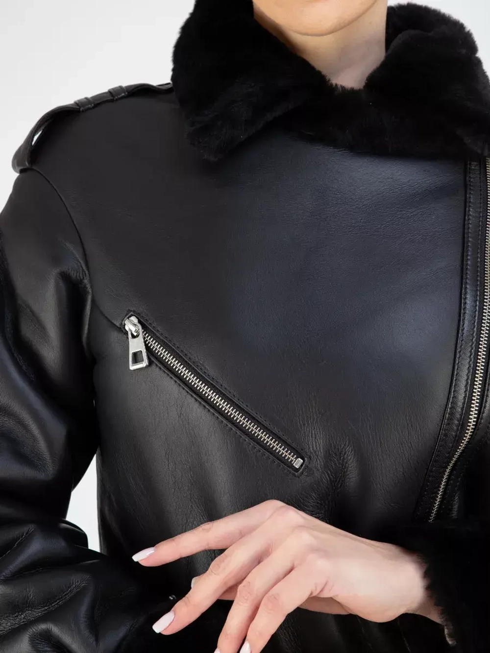 Дубленка авиатор натуральная зимняя