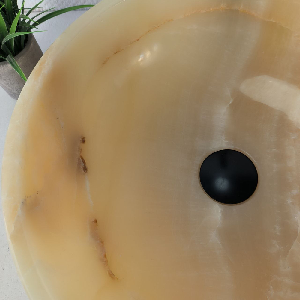 Раковина из оникса Bowl Yellow BO-66077 40*40*15 из натурального камня