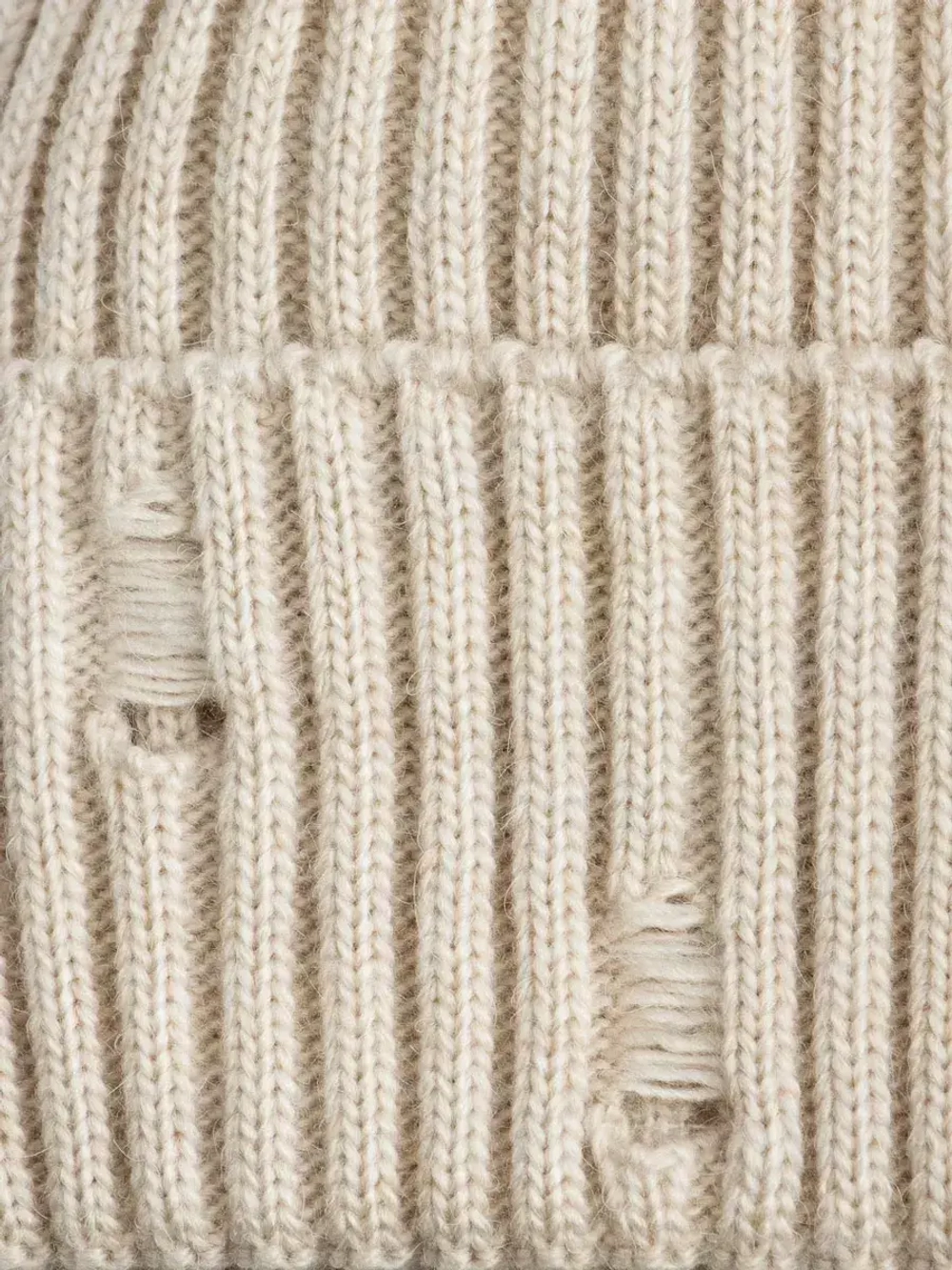 Шапка бини рваная и снуд осенняя