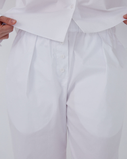 Брюки на резинке из хлопка Макс Мара белый