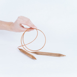 Деревянные круговые спицы для вязания из дерева вишня 14мм. N22