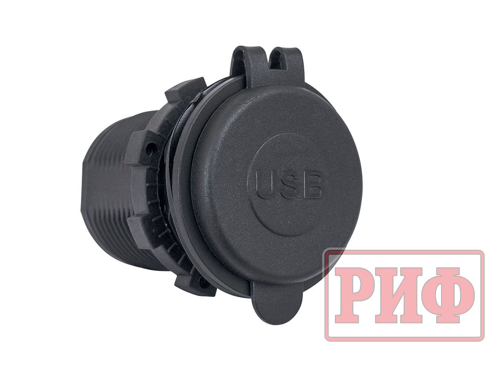 Розетка USB 2.4А, QC 3.0  34x37х54