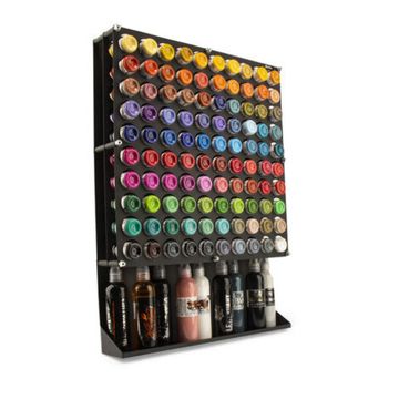 Компактный настенный модуль под пигменты на 100 флаконов