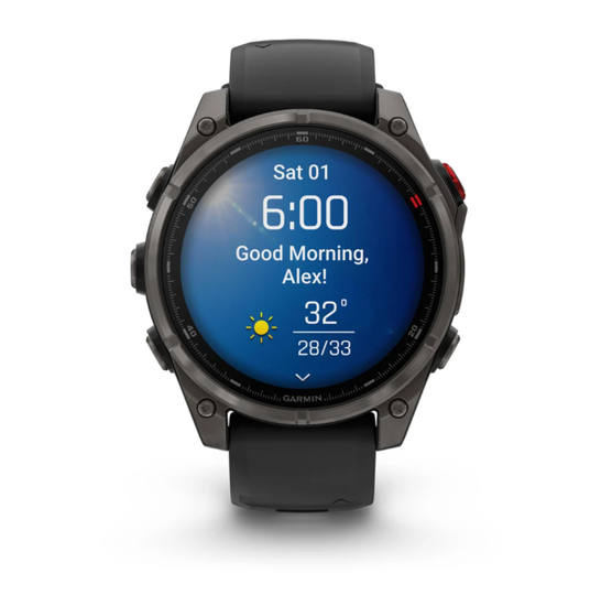 Умные часы Garmin Fenix 8 PRO, 47 мм, AMOLED, Sapphire, Carbon Gray DLC Titanium with Black/Pebble Gray Silicone Band