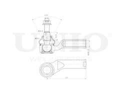 Наконечник рулевой левый UNIO SSP-10121