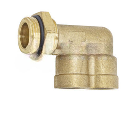 Соединитель трубки ПВХ, полиамид d=12мм-12мм М22х1,5 (фитинг тройник дудка) латунь 9402 12-12-М22